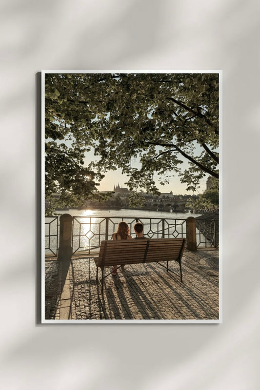 Prague Riverbank Art Print