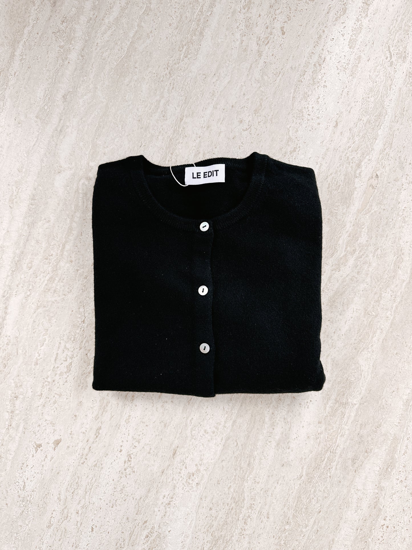 Black Pure Merino Cardigan