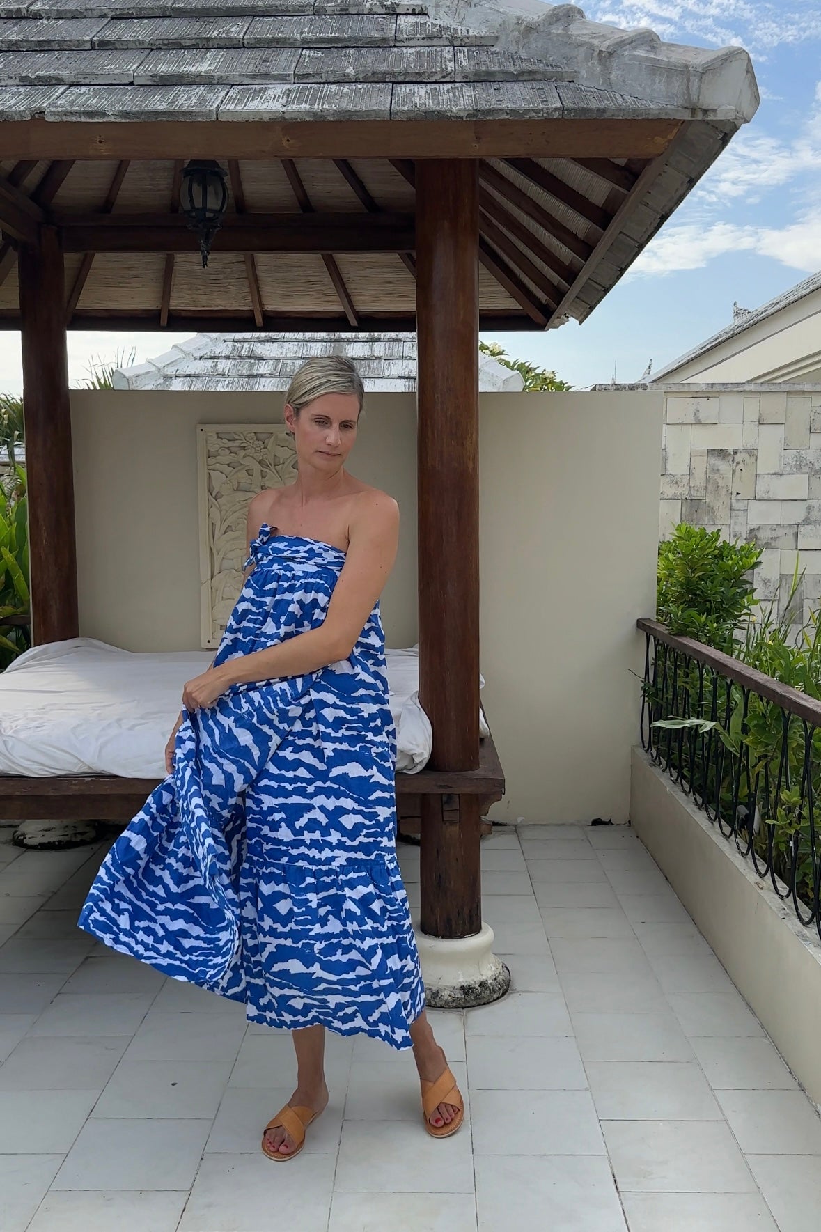 Clam Shell Wrap Skirt Dress
