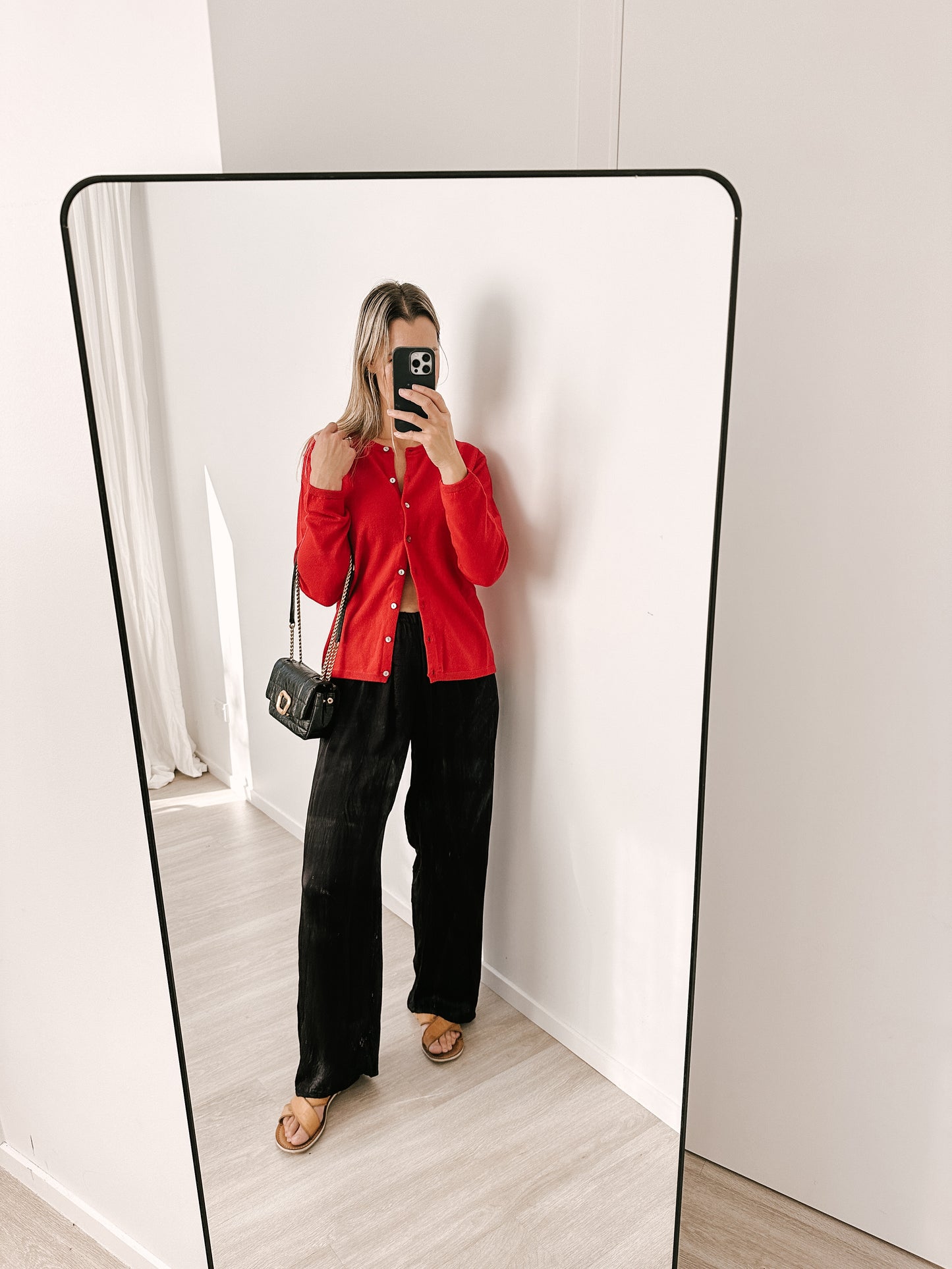 Pure Cashmere Cardigan Cherry Red