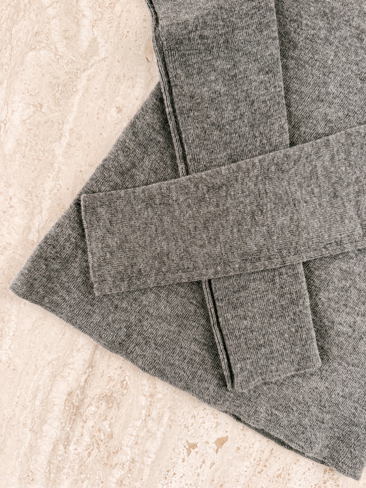 Merino Cashmere Slim Fit Knit Stone