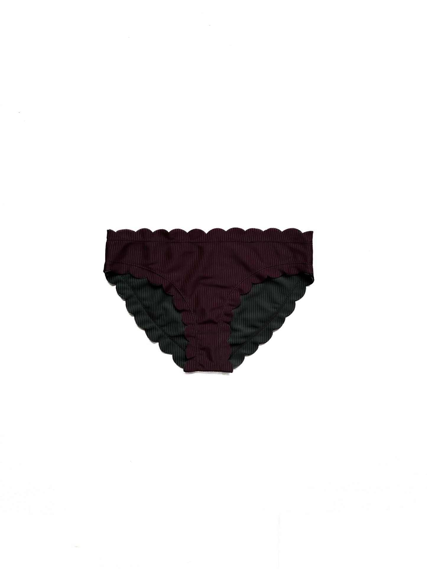 Scallop Reversible Mid Waist Bikini Bottoms Moorea