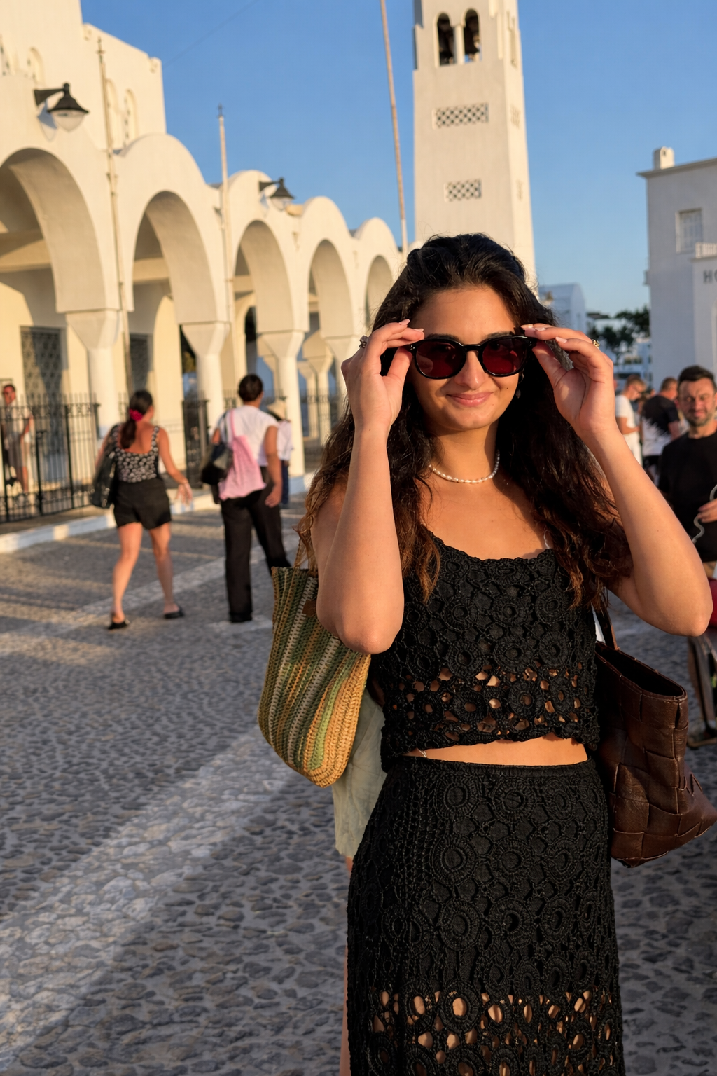 Kiklos Crochet Top Black