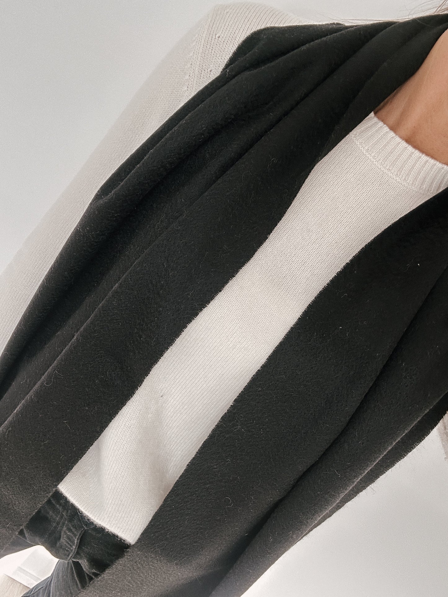 Black Pure Cashmere Scarf