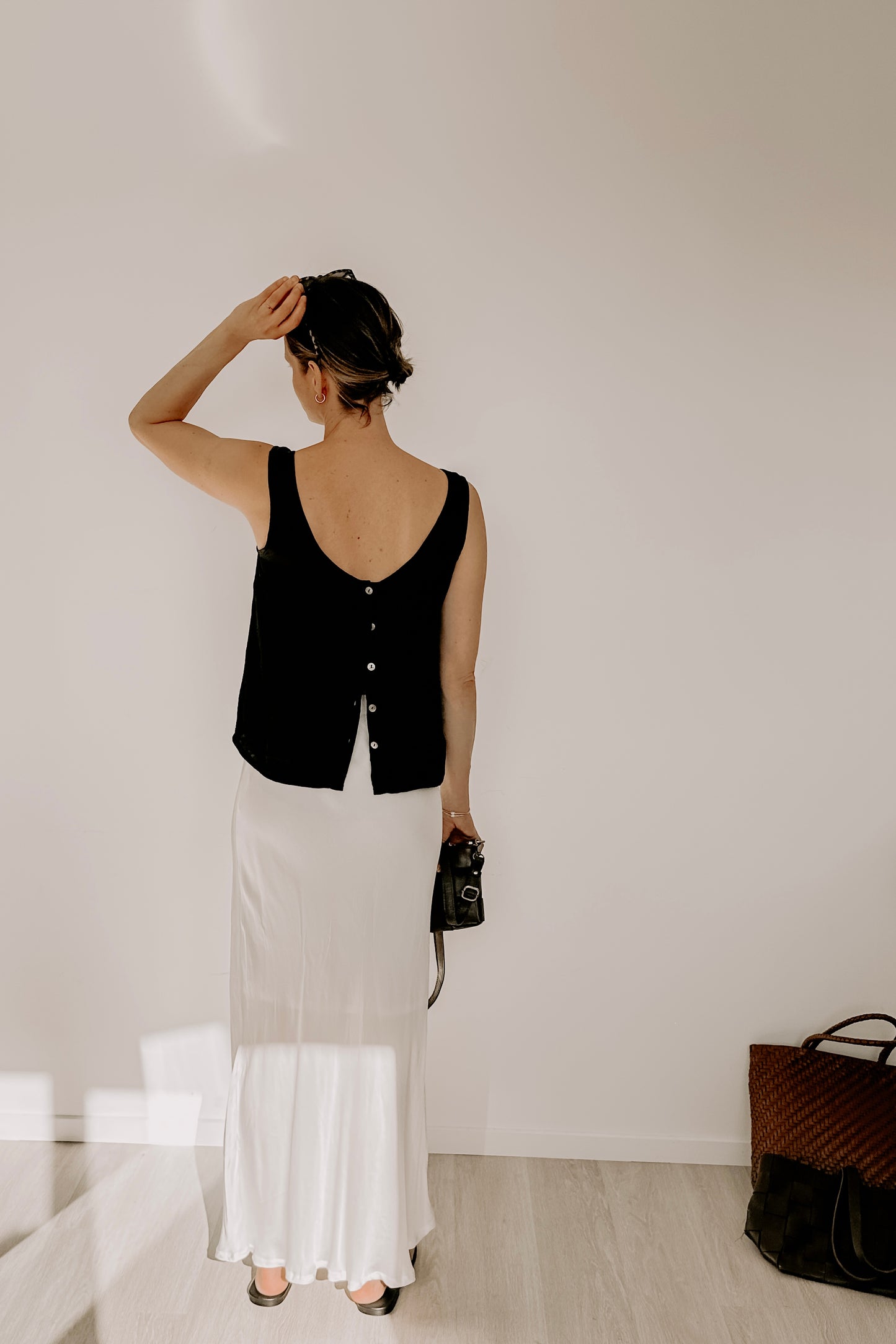 Eco Silk Skirt Oyster