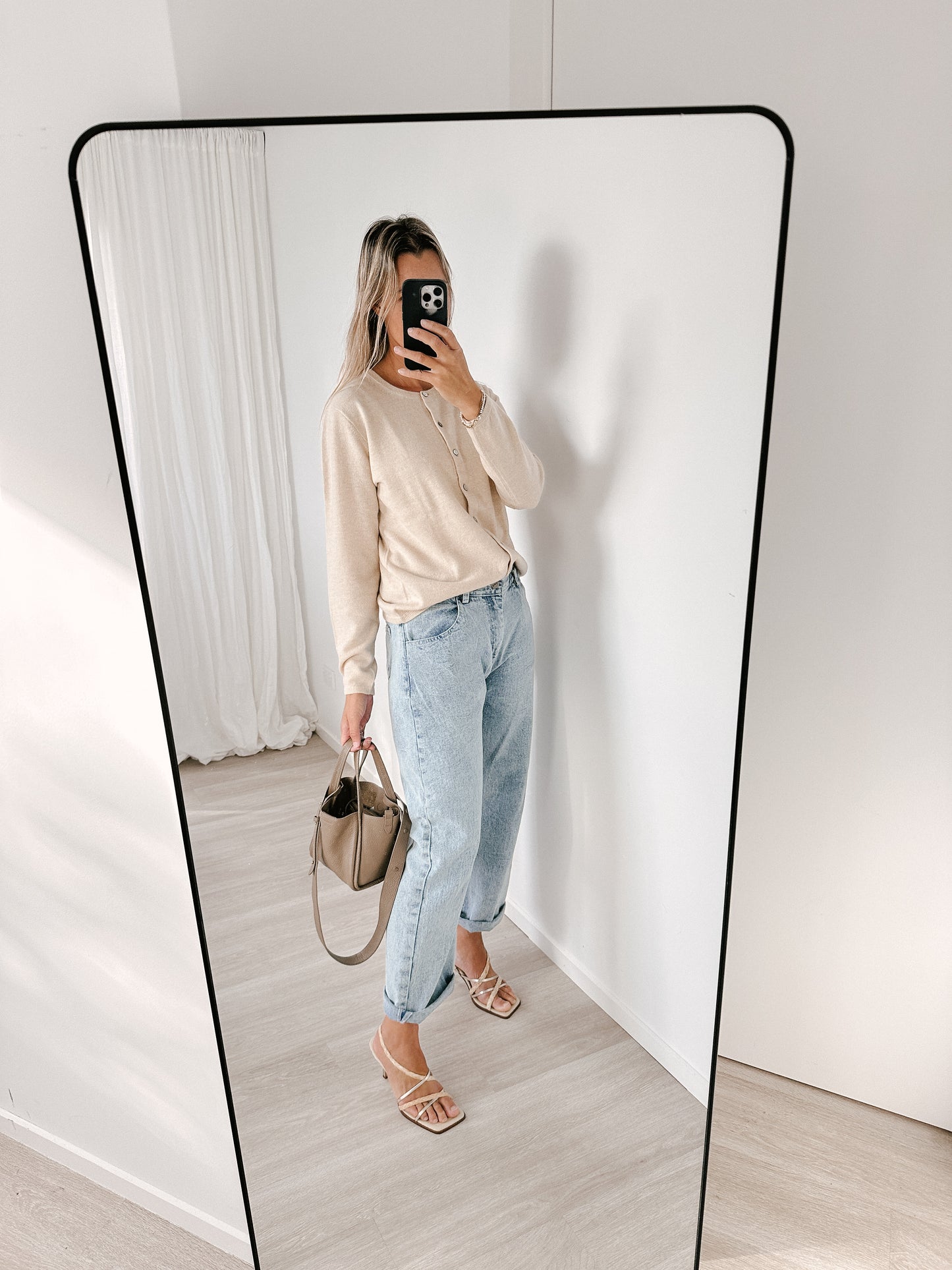 Beige Pure Cashmere Cardigan