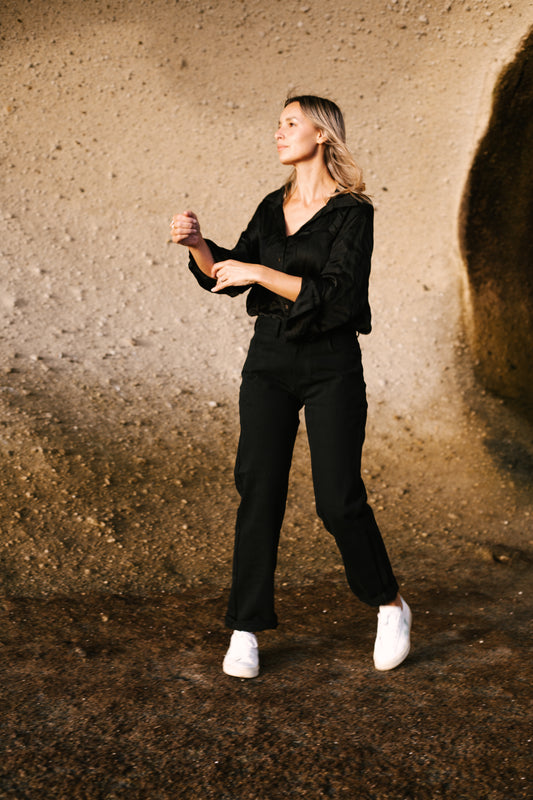 MOM Jeans Black