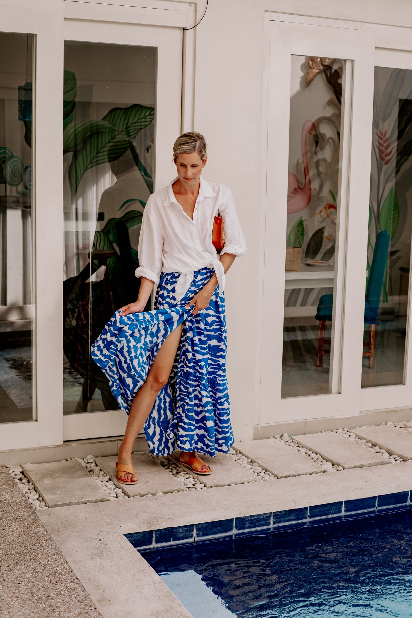 Clam Shell Wrap Skirt Dress