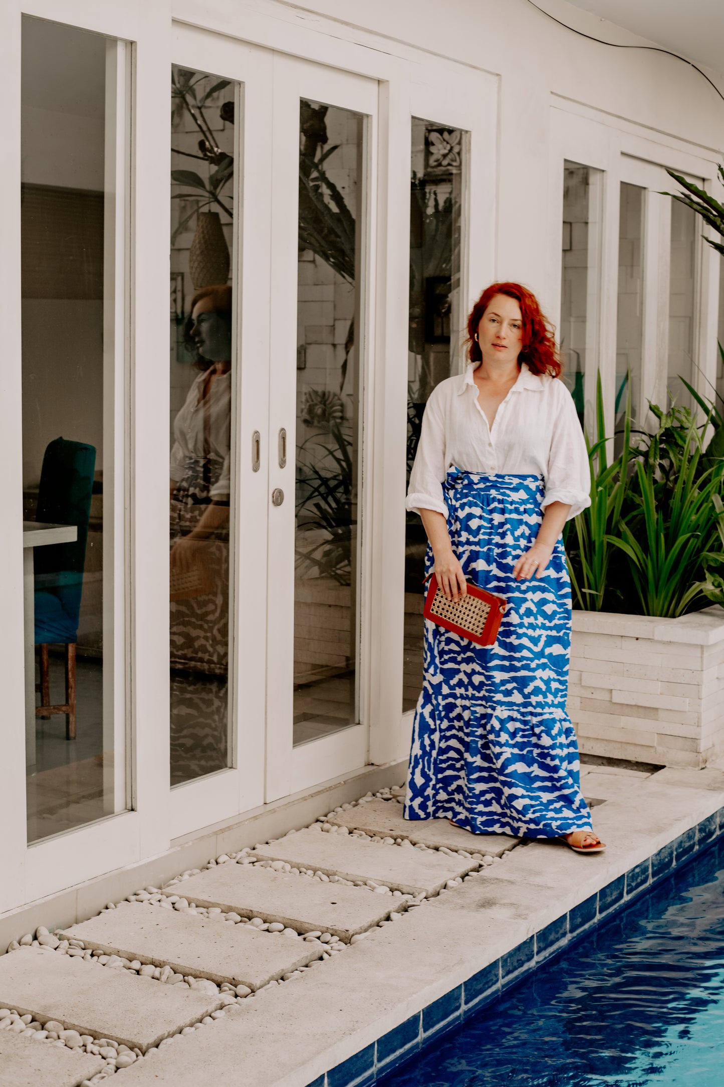 Clam Shell Wrap Skirt Dress