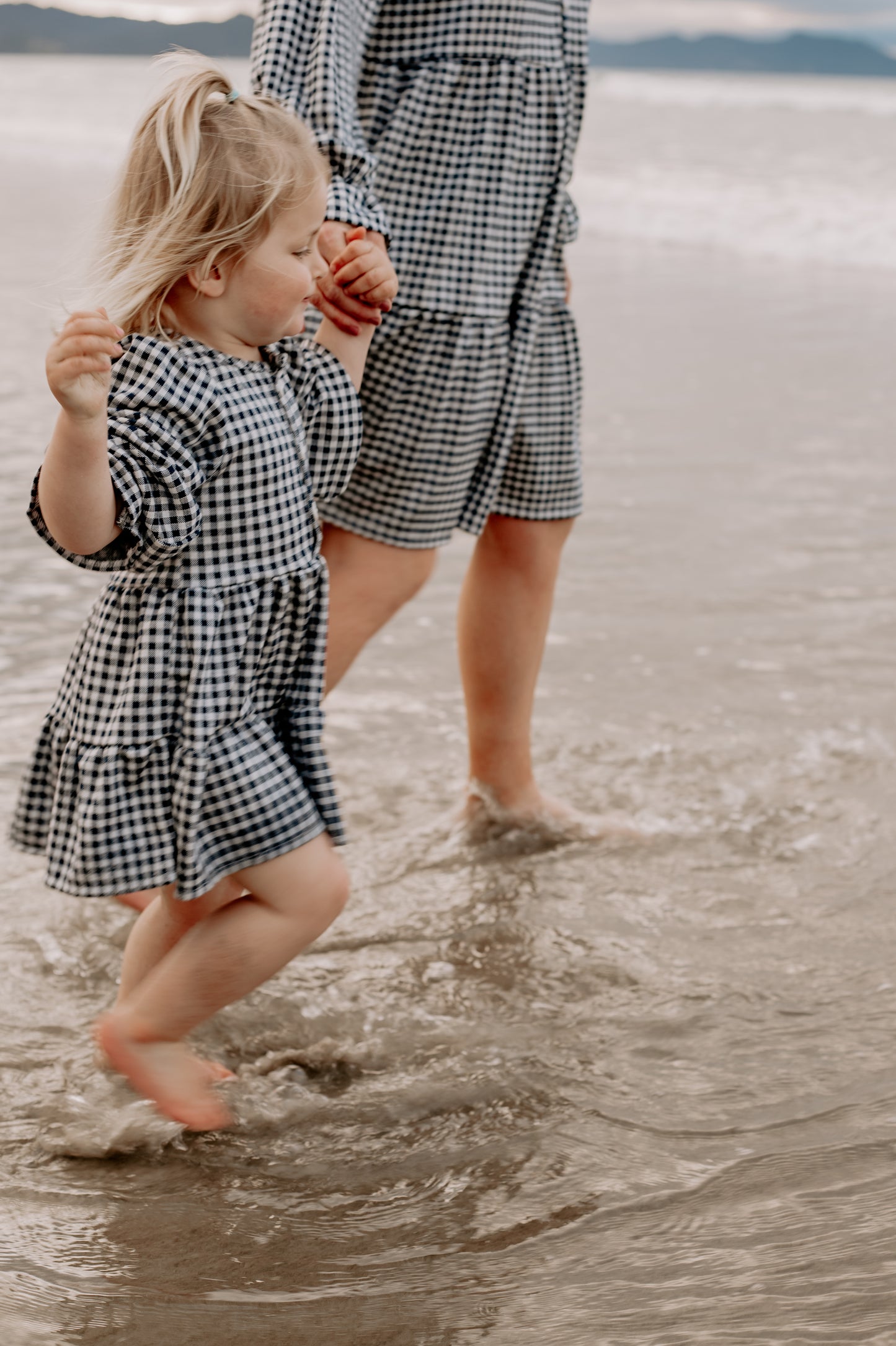 Black Gingham Girls Dress