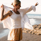 Beige Linen Shorts