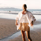 Beige Linen Shorts
