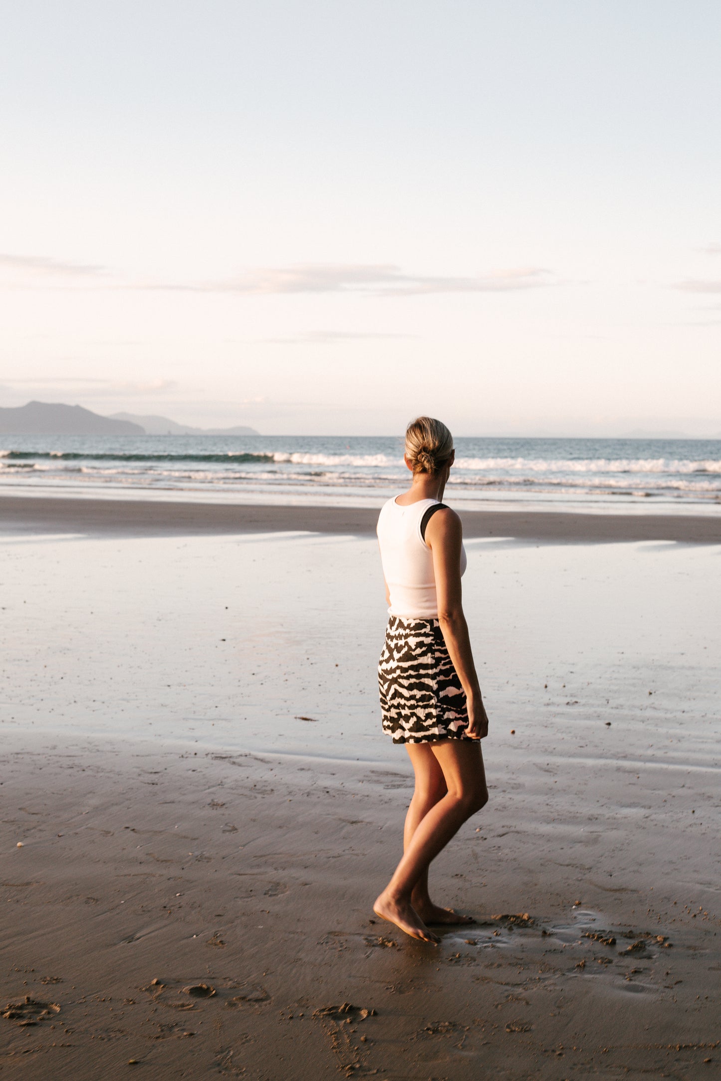 Linen Skorts Clam Shell