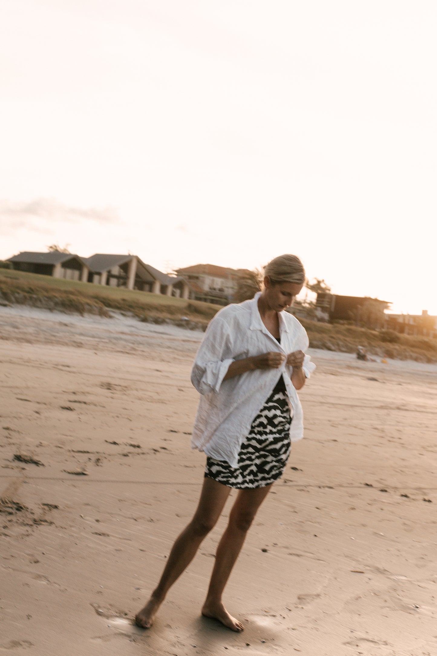 Linen Skorts Clam Shell