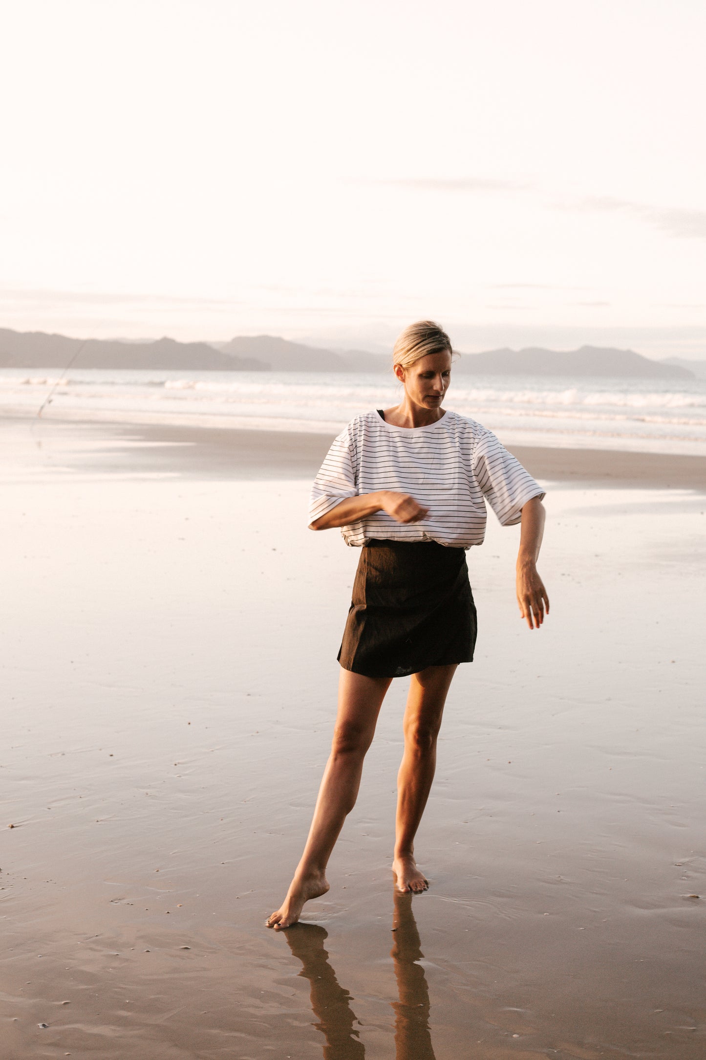 Linen Skorts Black