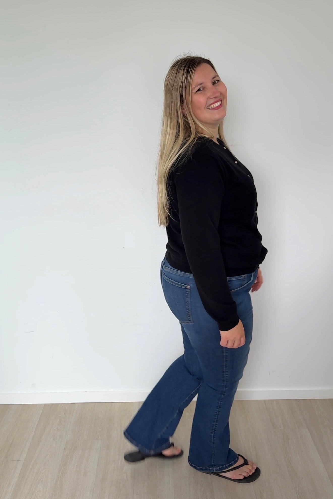 Black Pure Merino Cardigan