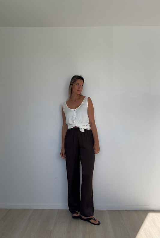 Eco Silk Pants Cacao