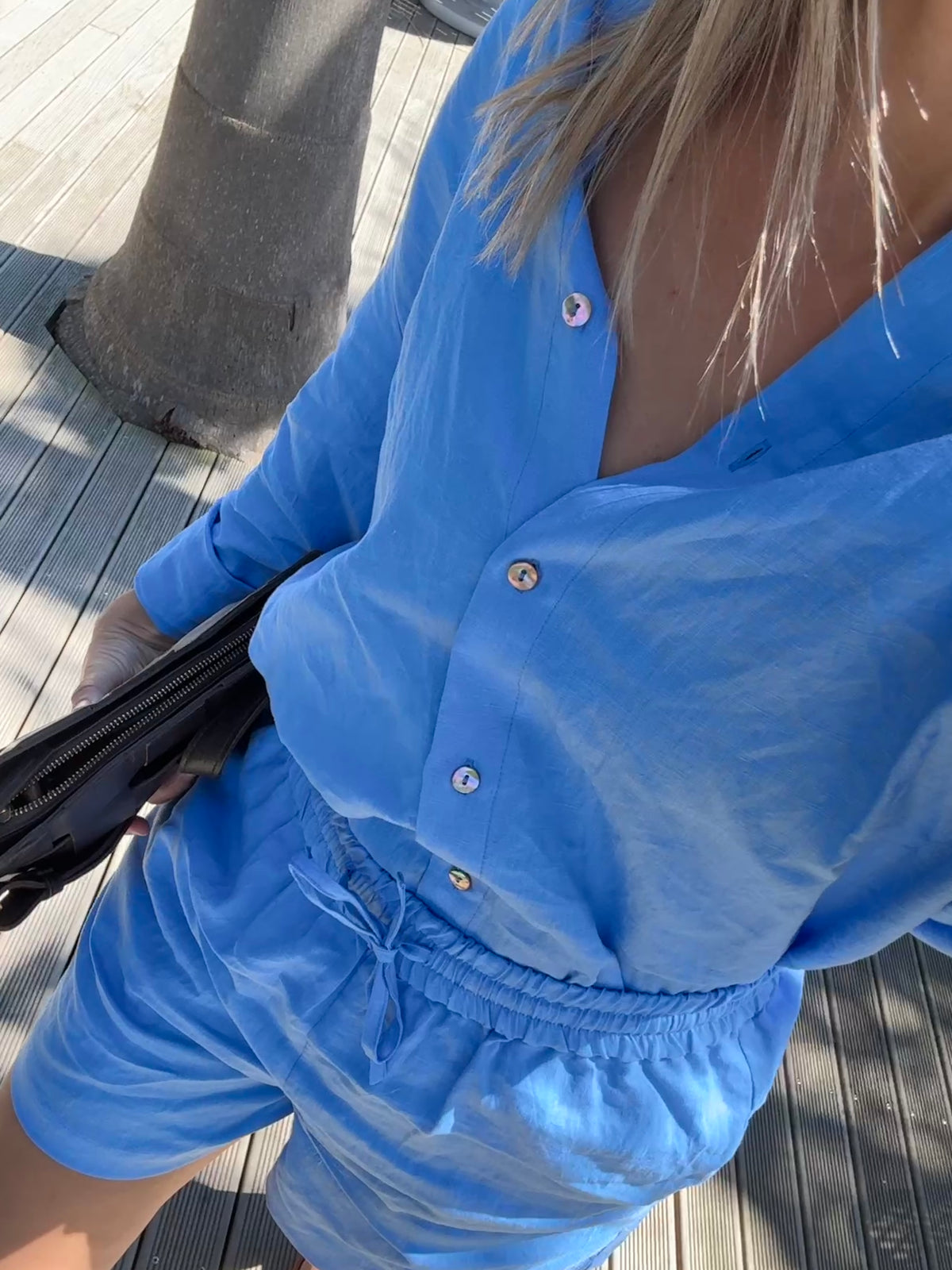 Sky Linen Shorts