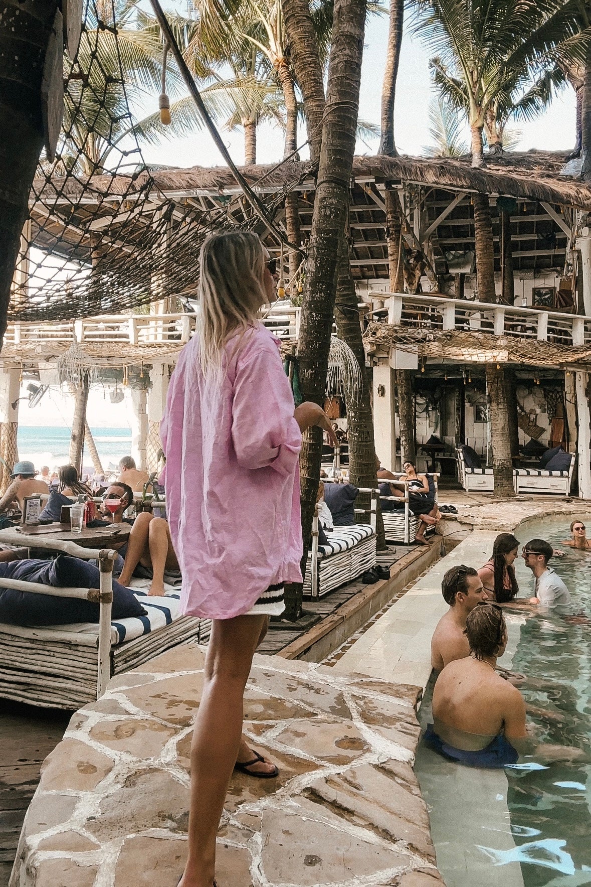 Your Boyfriends Linen Shirt Pink