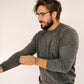 Storm Grey Mens Pure Cashmere Crew Neck Jumper