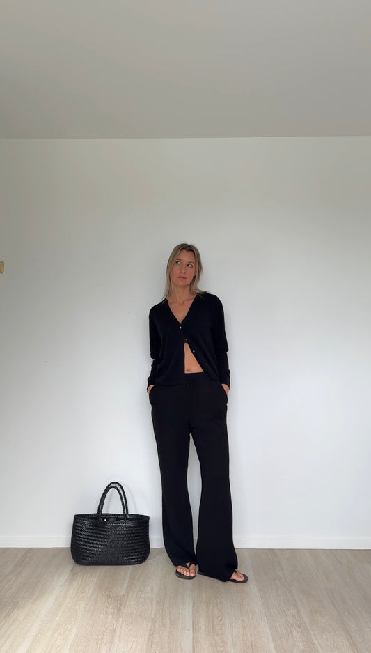 Pure Merino Lounge Pants Black