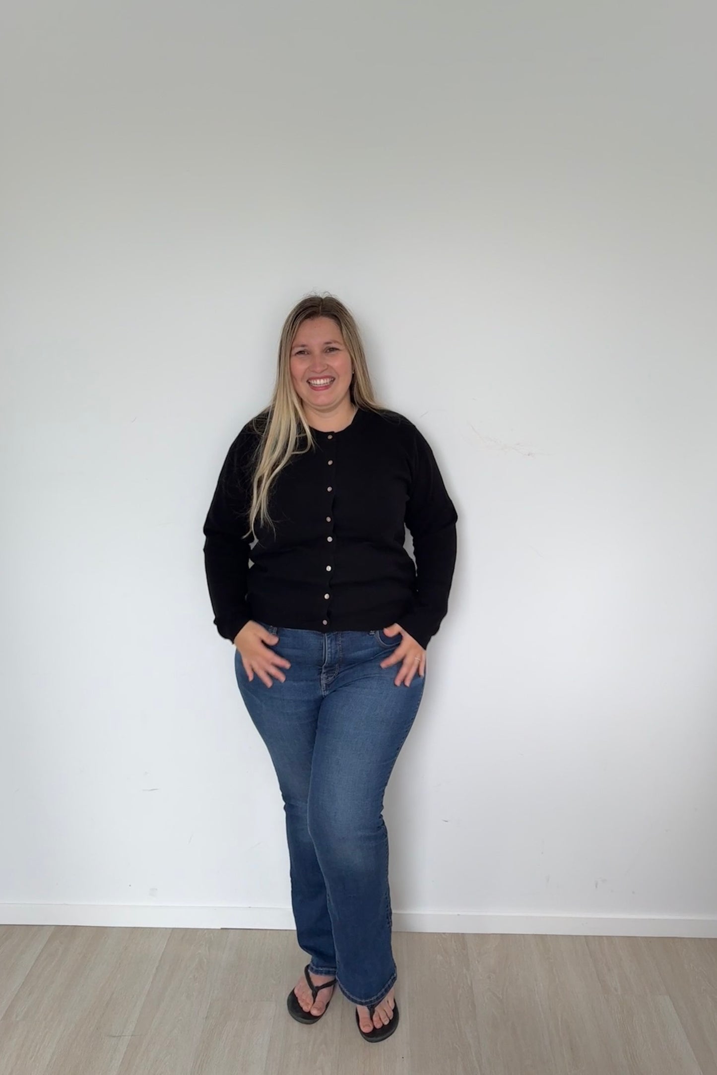 Black Organic Cotton Cashmere Cardigan