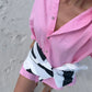Your Boyfriends Linen Shirt Pink