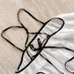Bow Contrast Linen Dress Coconut