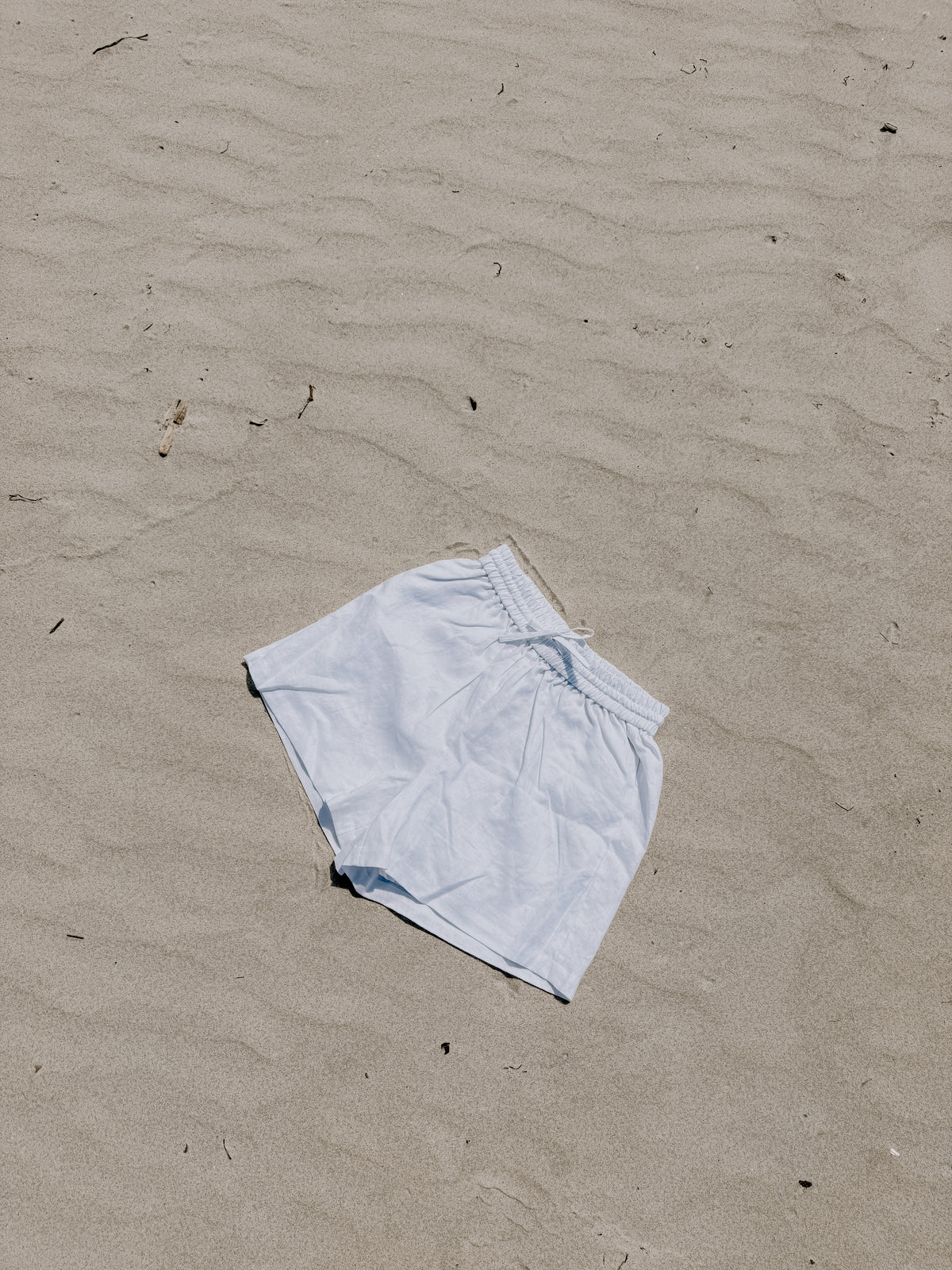 White Linen Shorts