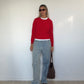 Pure Cashmere Crew Neck Jumper Cherry Red