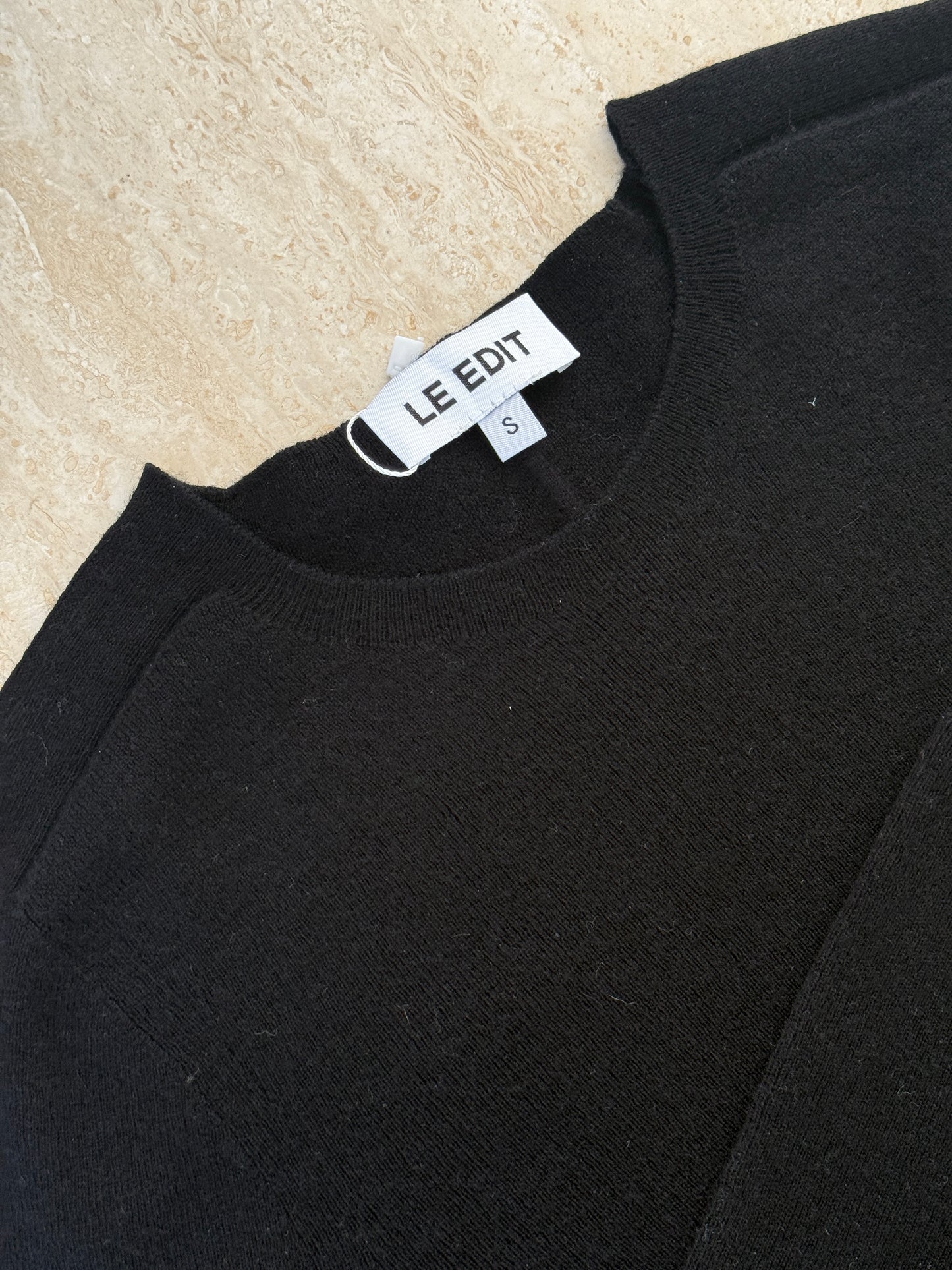 Merino Cashmere Slim Fit Knit Black