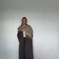 Oatmeal Pure Cashmere Tassel Scarf