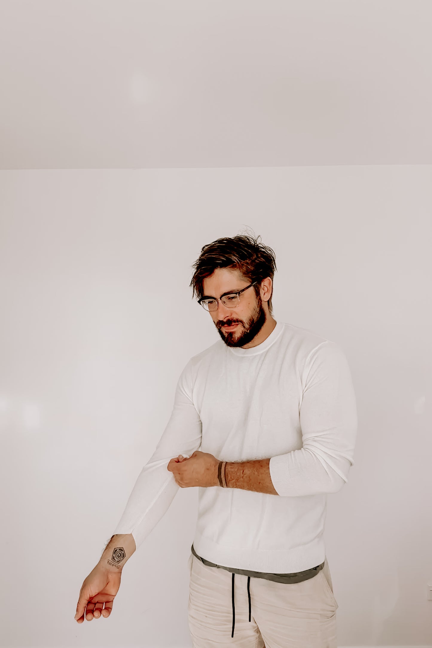 Coconut Mens Pure Cashmere Crew Neck Jumper