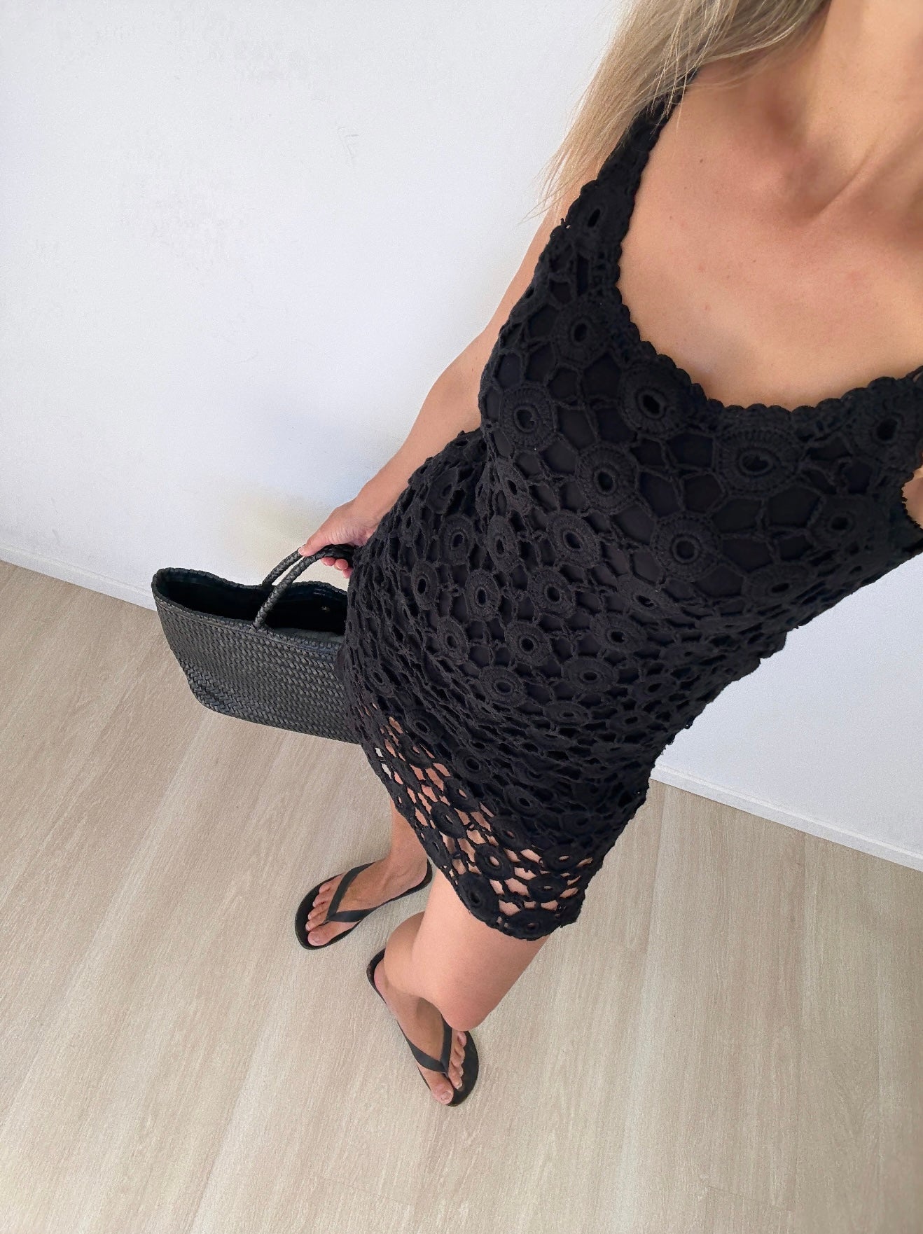 Kiklos Crochet Dress Black