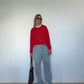 Pure Cashmere Cardigan Cherry Red