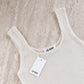 Pure Cashmere Ribbed Tank Coconut