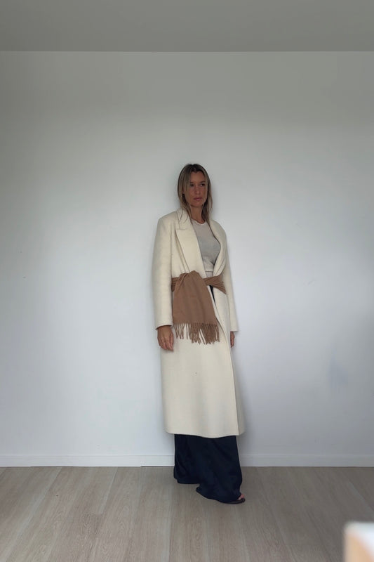 Cocoa Pure Cashmere Tassel Scarf
