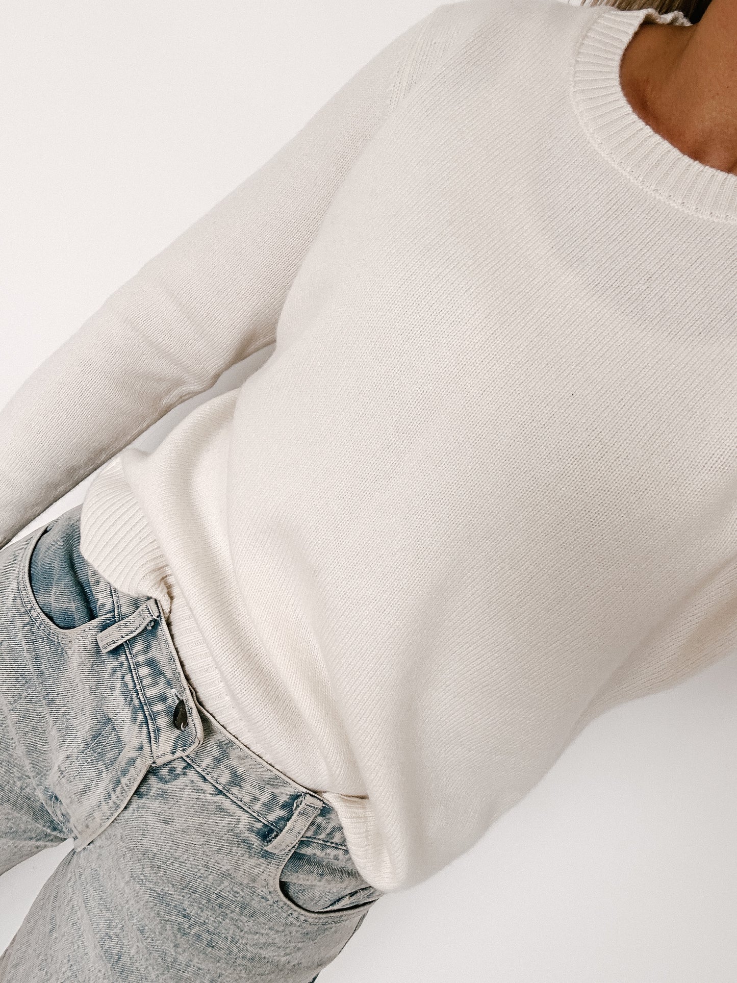 Coconut Pure Merino Crew Neck Jumper
