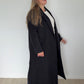 Pure Wool Full Length Coat Black