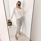 Boyfriend Pure Cashmere Crew Coconut