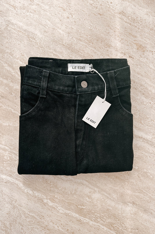 MOM Jeans Black