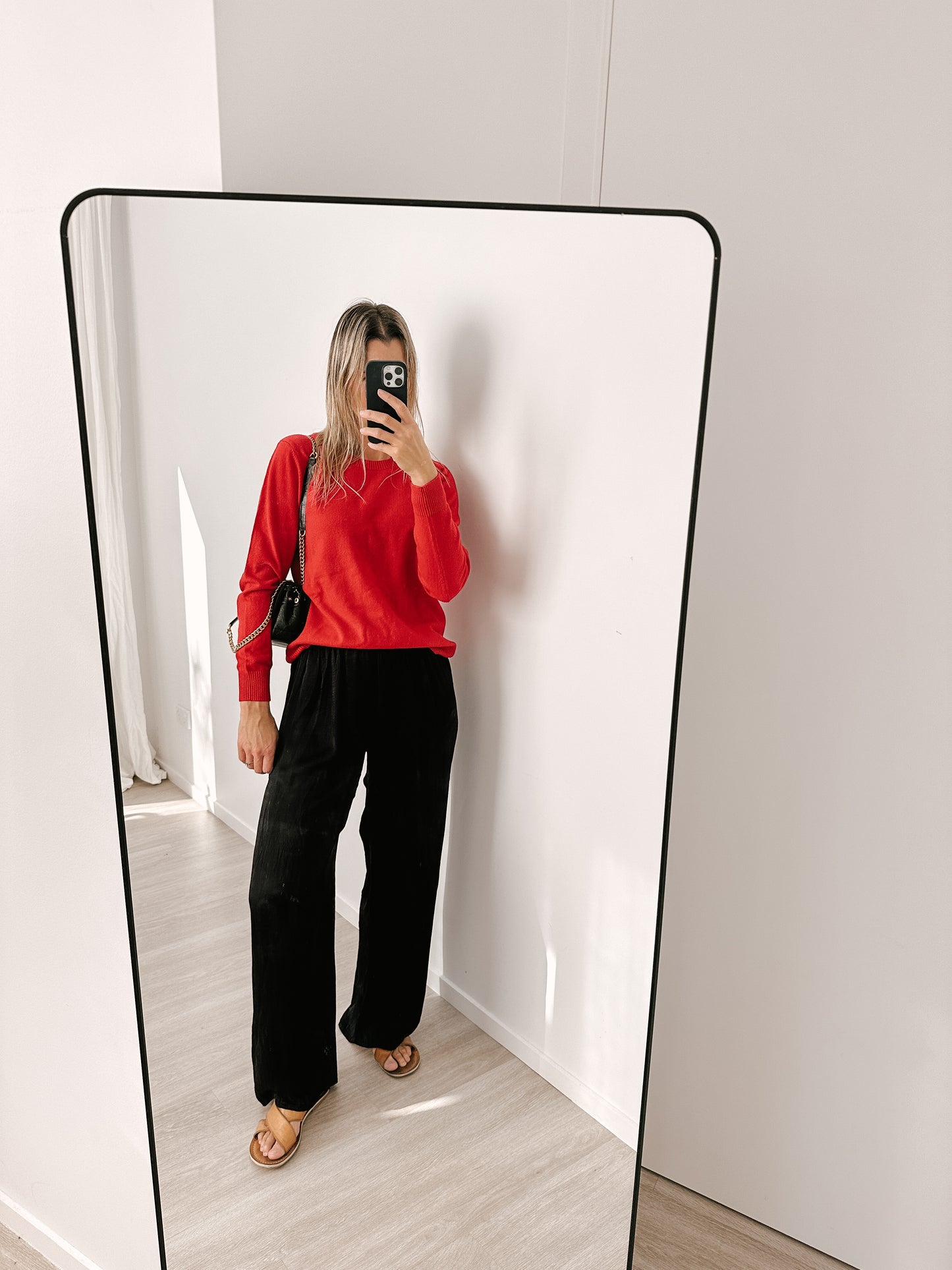 Pure Cashmere Crew Neck Jumper Cherry Red