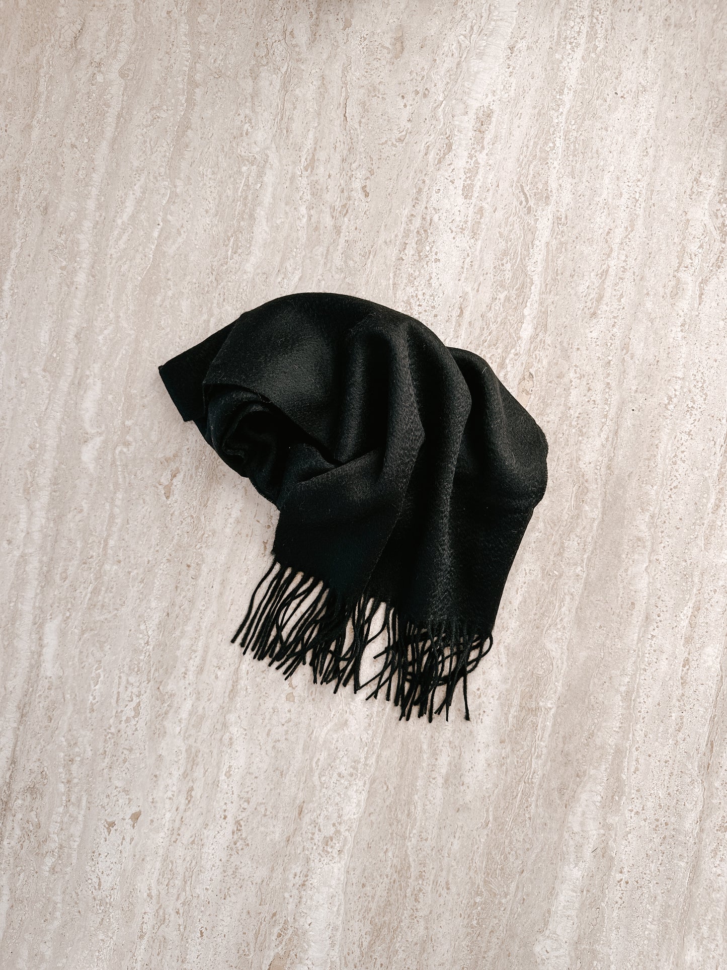 Black Pure Cashmere Scarf