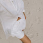 White Linen Shorts