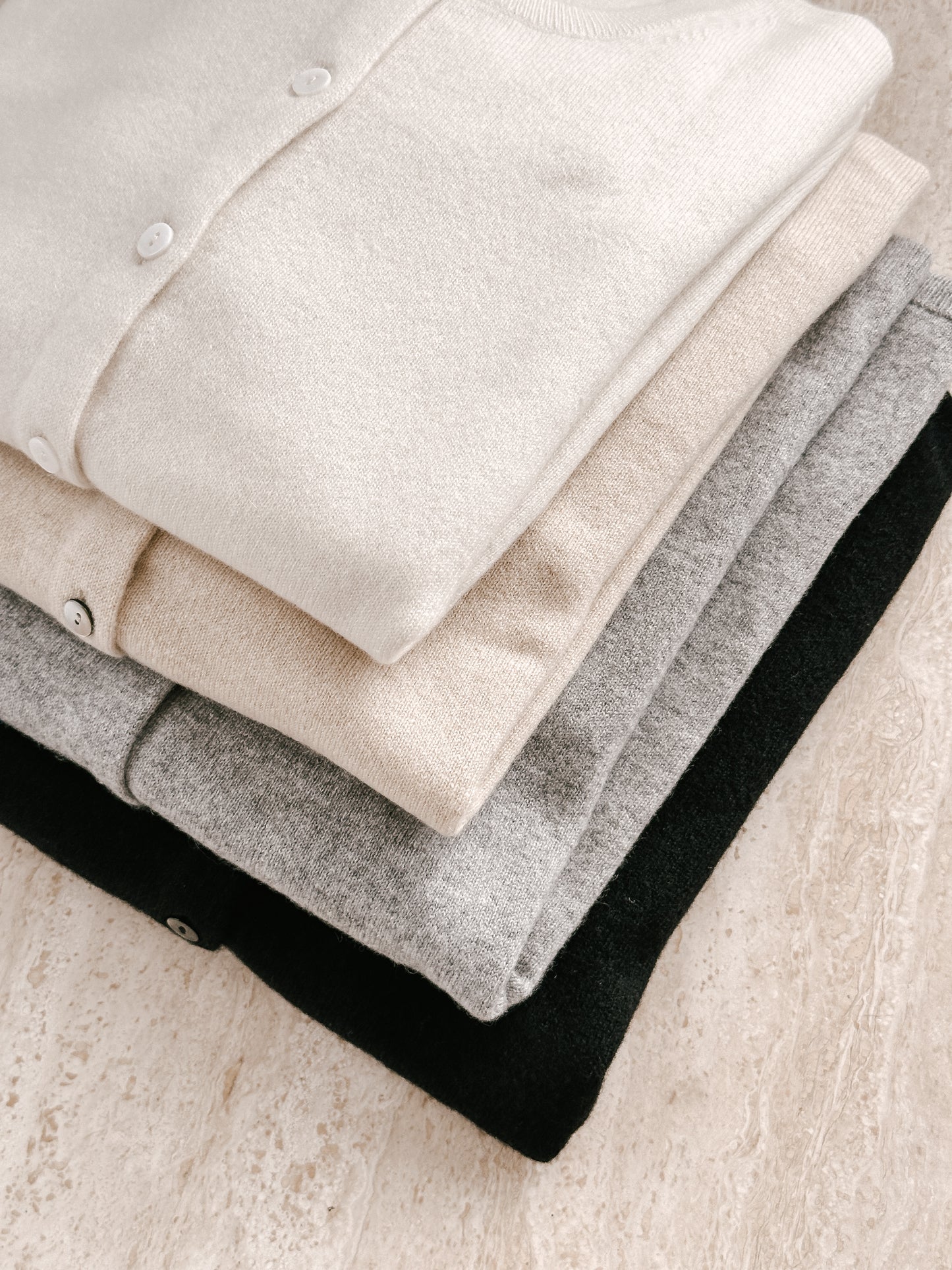 Black Pure Merino Cardigan