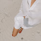 White Linen Shorts