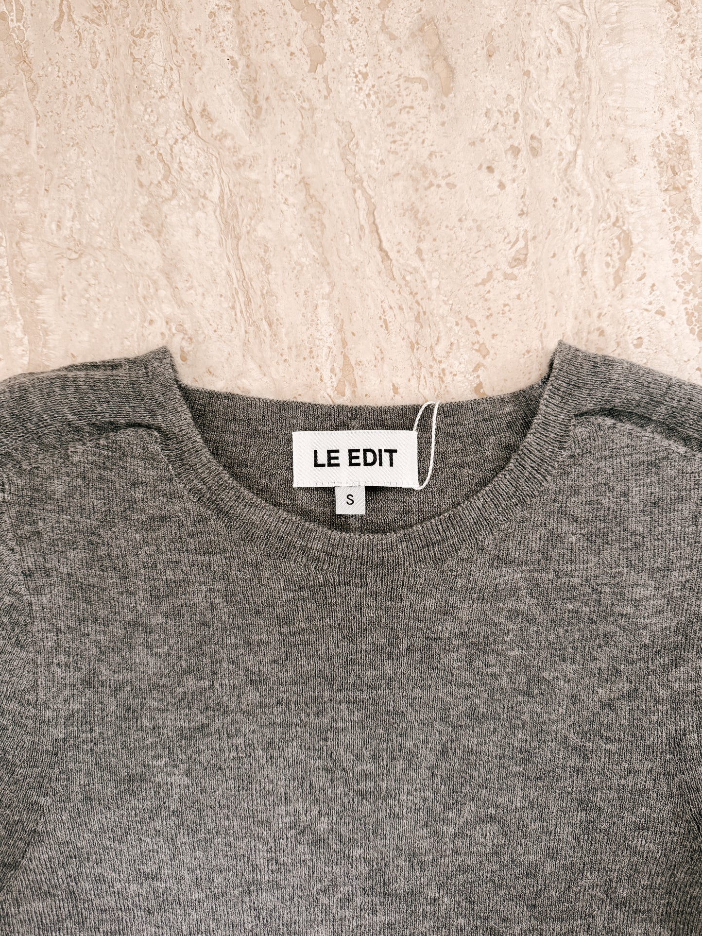 Merino Cashmere Slim Fit Knit Stone
