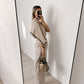 4-Way Cashmere Contrast Wrap Neutrals