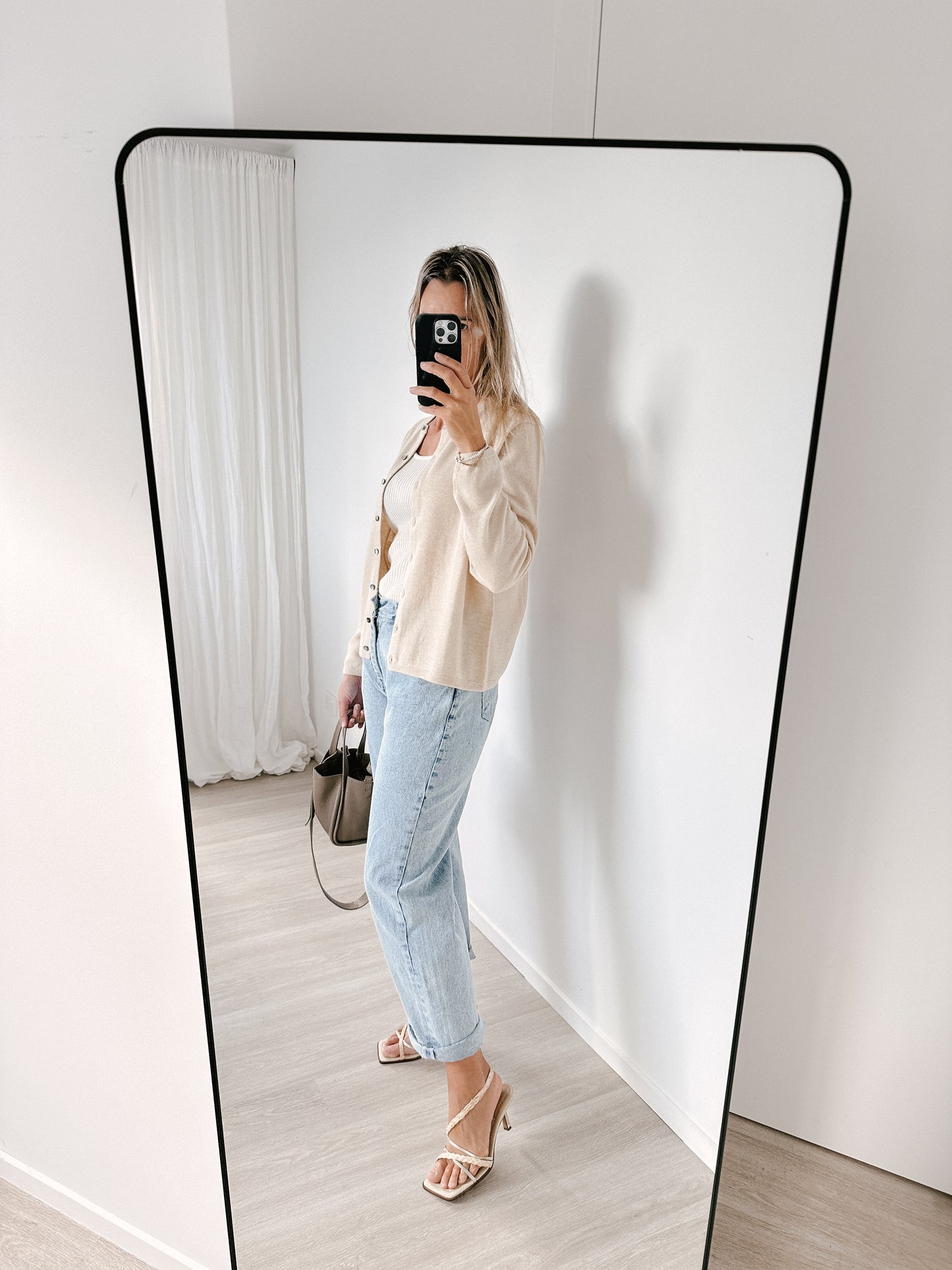 Beige Pure Cashmere Cardigan