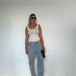 Pure Cashmere Ribbed Tank Coconut